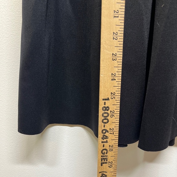 ASOS Black Pleated Knee Length Midi Skirt US Size 2 Back Zip Closure - Picture 8 of 11